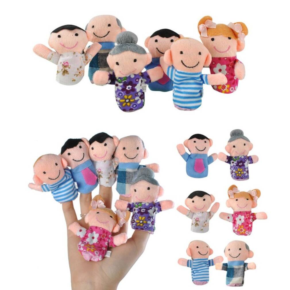 Pirkstu lelļu komplekts 6 gab.