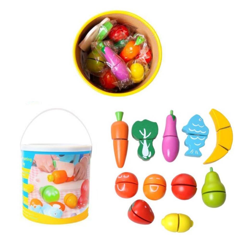 Koka dārzeņi griešanai spainī