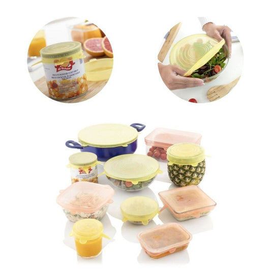 10 atkārtoti lietojami un regulējami virtuves vāki