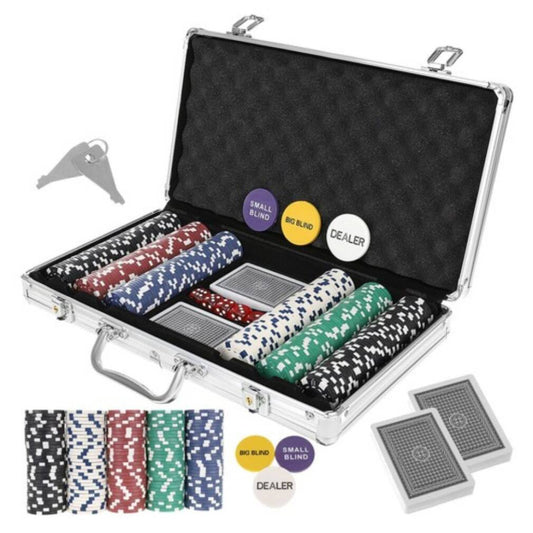 Pokers — 300 žetonu komplekts HQ čemodānā