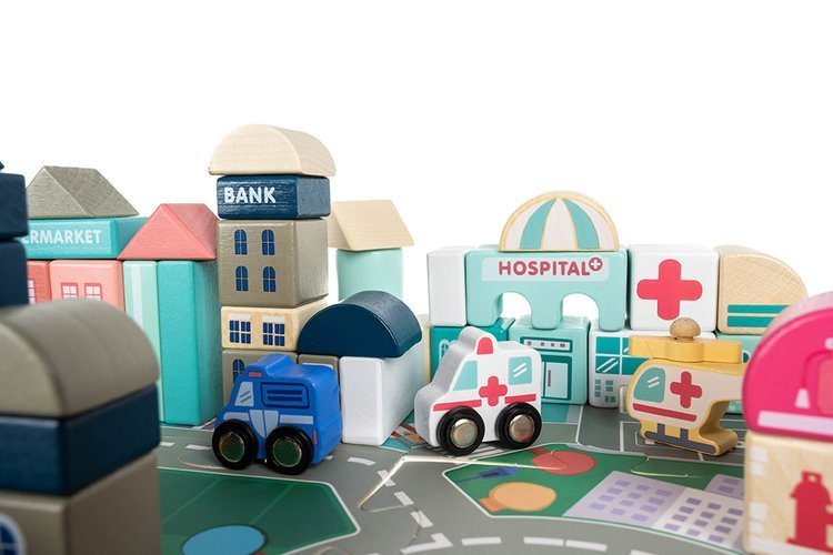 Koka bloki - pilsēta