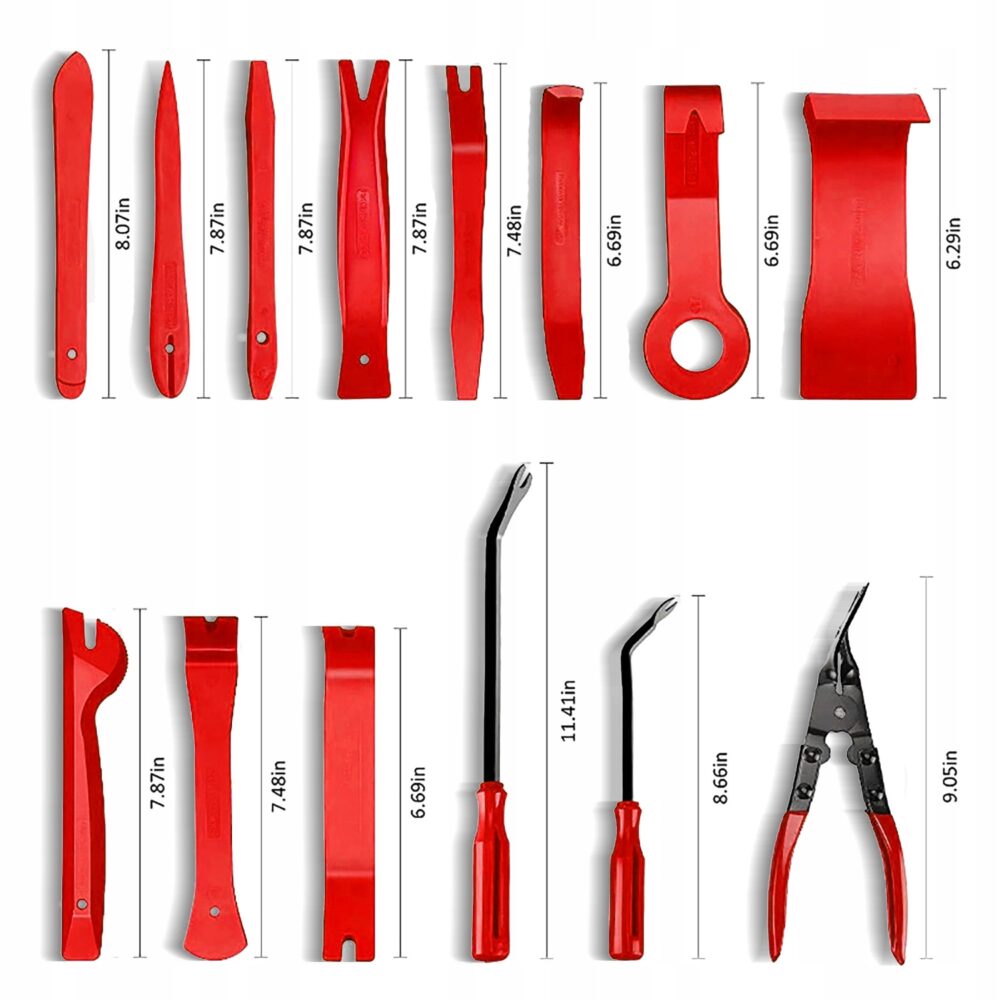 Polsterējuma noņemšanas komplekts sarkans