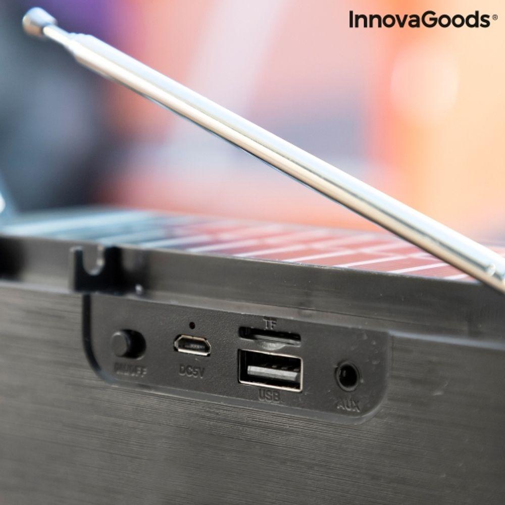 Bezvadu skaļrunis Bluetooth ar saules paneli un lukturi