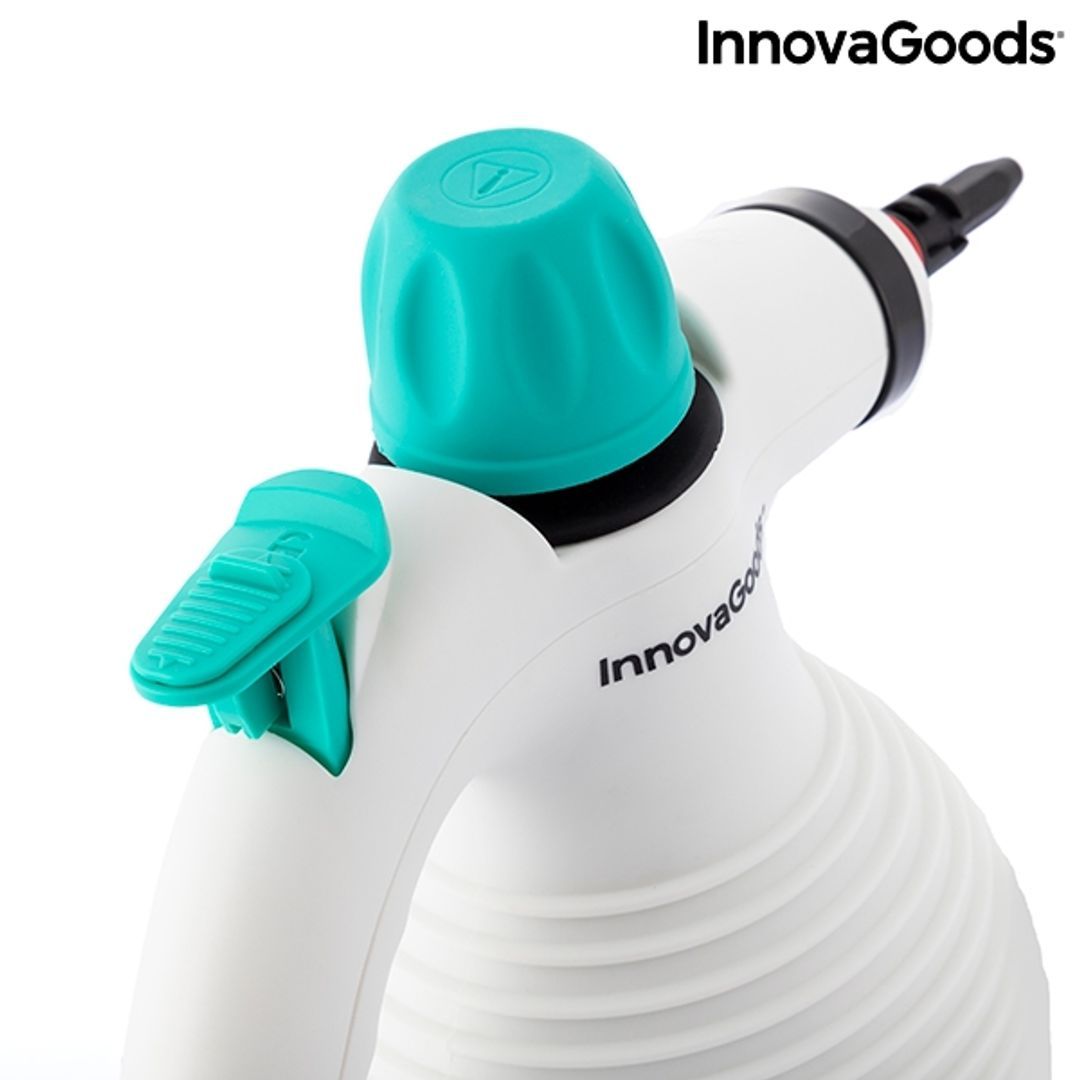 Tvaika tīrītājs (tvaikotājs) rokas ar aksesuāriem 9in1 tīrīšanai 0,35L 1000W InnovaGoods