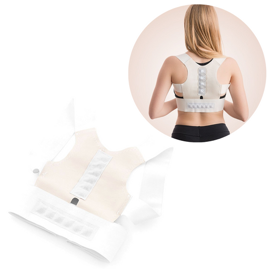 Muguras atbalstītājs, plecu taisnotājs, stājas korektors ar magnētiem