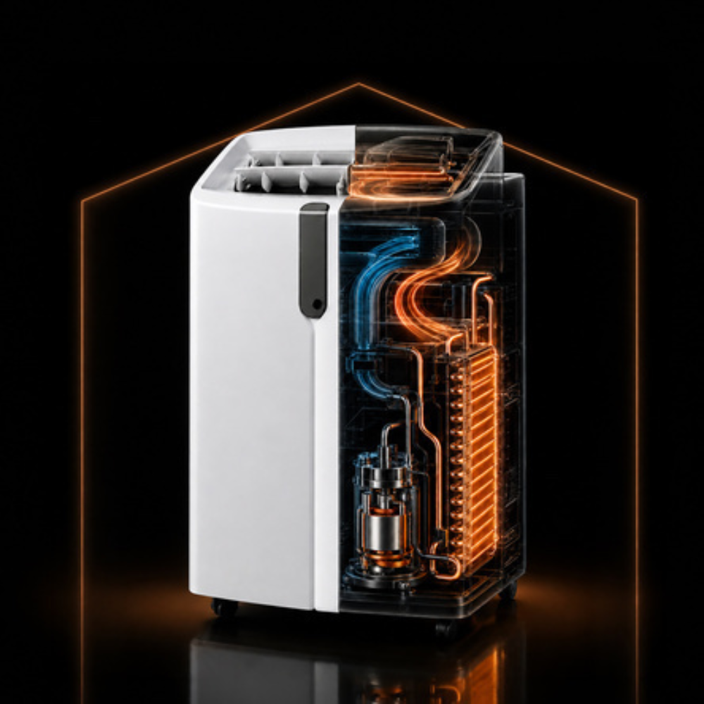 Mobilais kondicionieris 12000 BTU 3.5kW WiFi  4-in-1 ar apsildi un sausināšanu