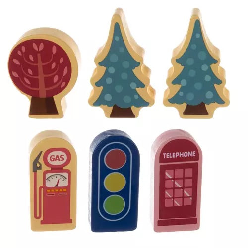 Koka bloku komplekts – Pilsēta 100 gab