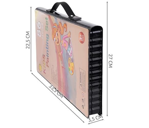 Zīmēšanas komplekts futrālī 86 gab