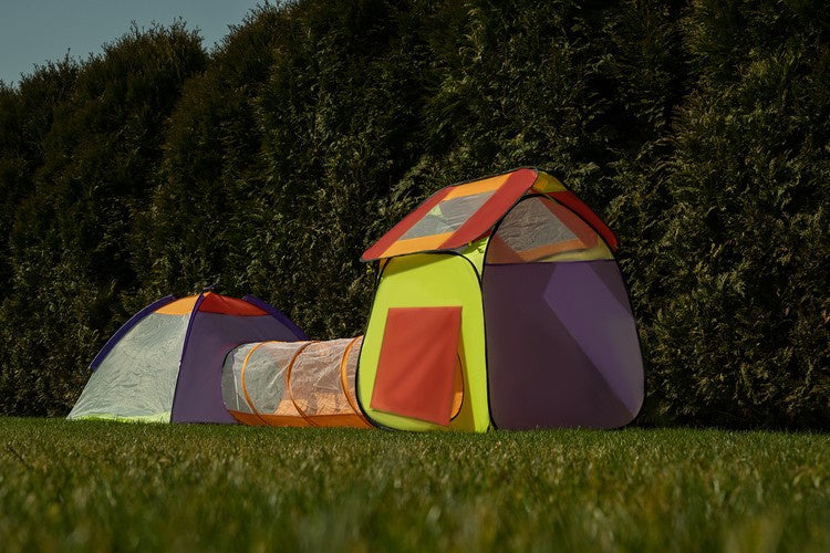 Bērnu telts-namiņš + tunelis + 200 bumbiņas