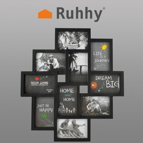 10 foto rāmis - melns