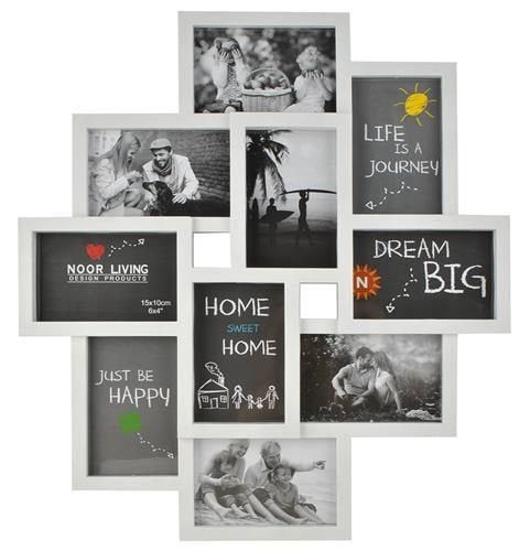 10 foto rāmis - balts