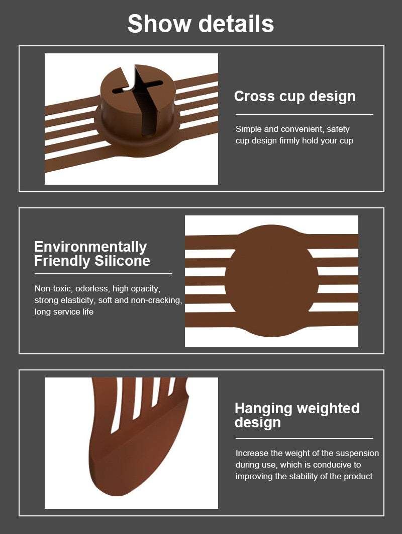 Krūzes turētājs dīvānam silikona paliktnis