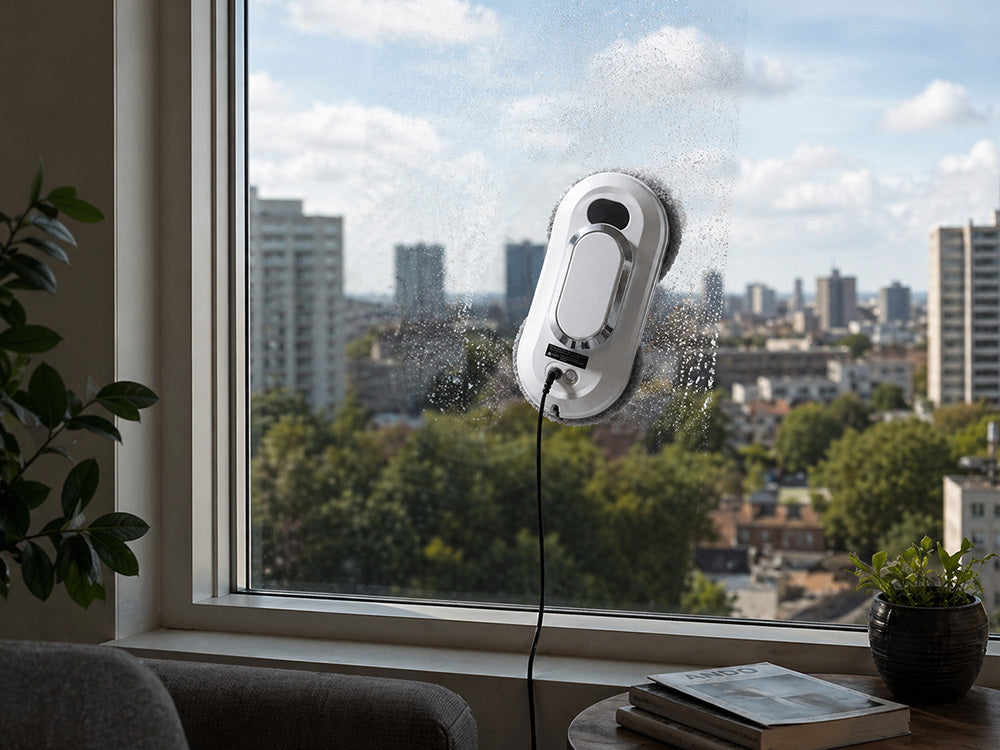 Logu tīrīšanas robots ar tālvadības pulti, komplekts