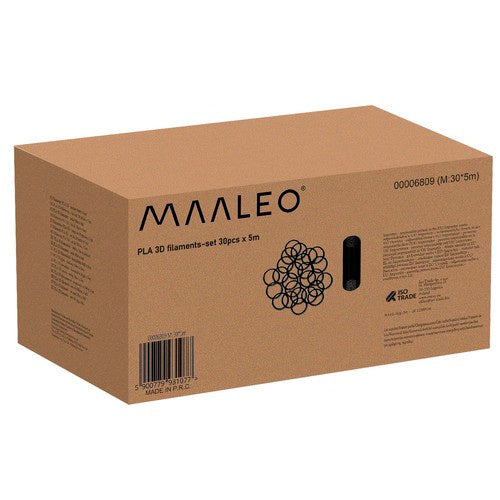 PLA 3D kvēldiegi - 30 gab. x 5 m komplekts