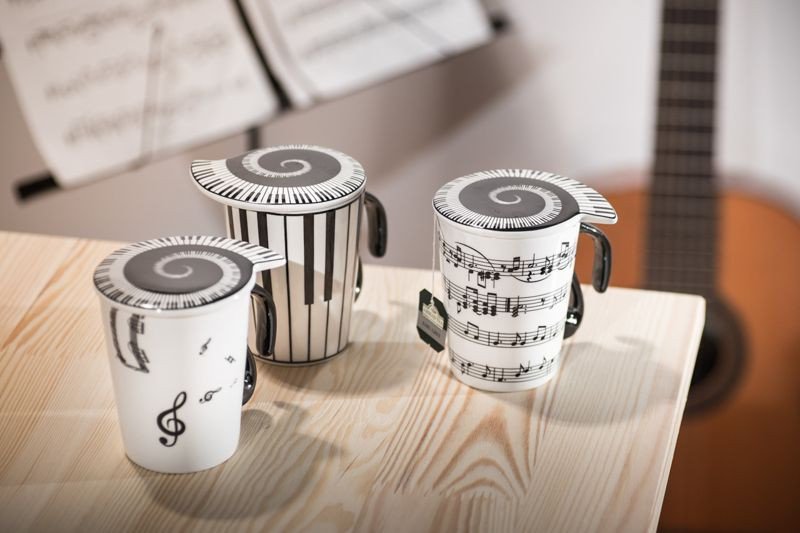 Mūzikas krūze ar vāku - KEYBOARD