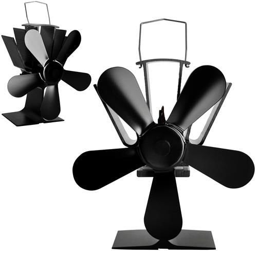 5 lāpstiņu kamīna ventilators