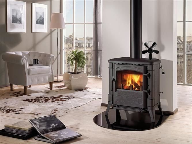 5 lāpstiņu kamīna ventilators