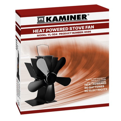 5 lāpstiņu kamīna ventilators