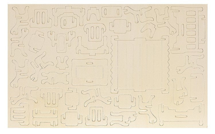 Koka leļļu mēbeļu komplekts, 34 detaļas