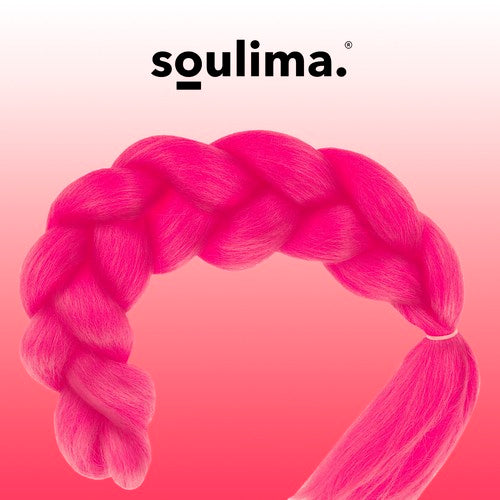 Sintētiskās matu bizes - tumši rozā