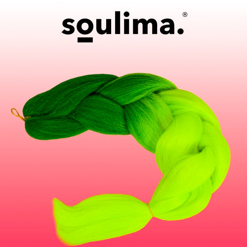 Sintētiskās matu bizes Ombre Zaļas/neona w10344