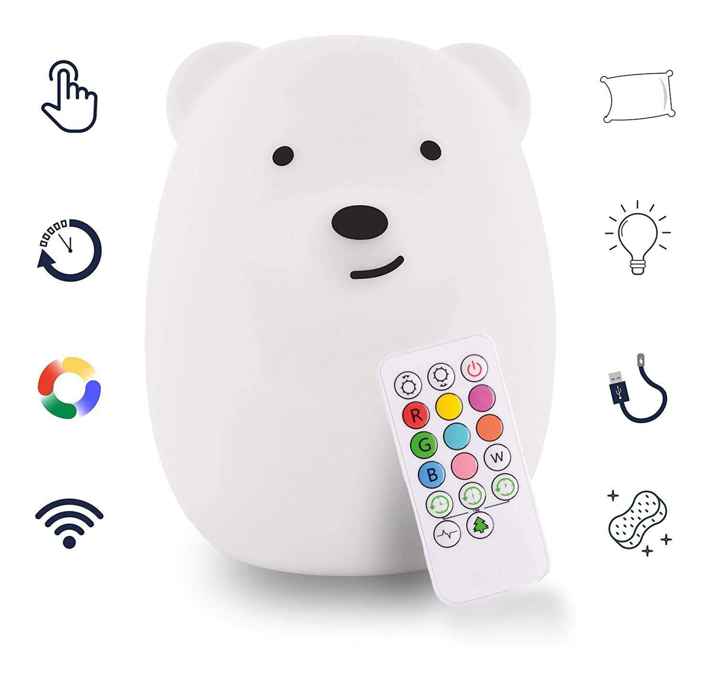 Nakts lampa lācis RGB