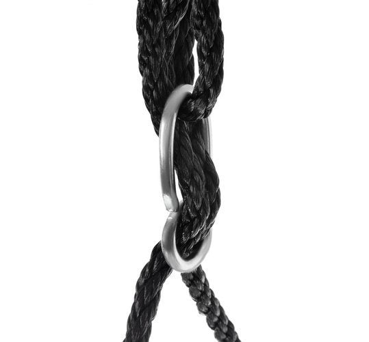 Stārķa ligzdas šūpoles 100 cm, melnas