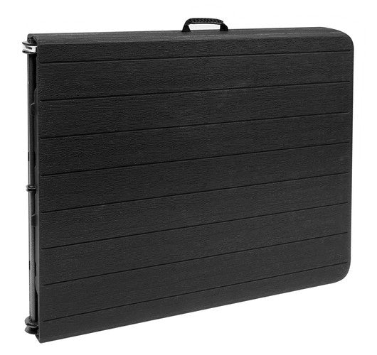 Saliekams dārza galds, melns, 180 cm