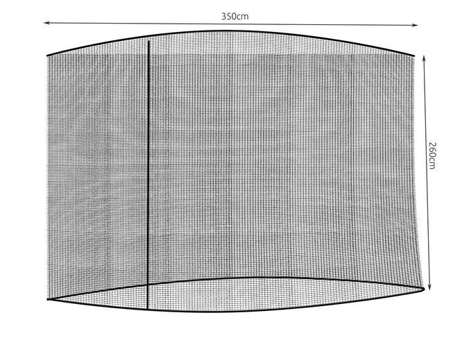 Moskītu tīkls dārza saulessargam 3,5 m - melns