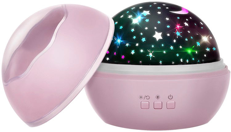 Naktslampiņa ar projektoru - rozā Lp16859