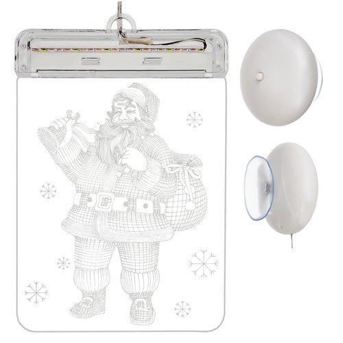 Vitrāžas LED 3D - Ziemassvētku vecītis