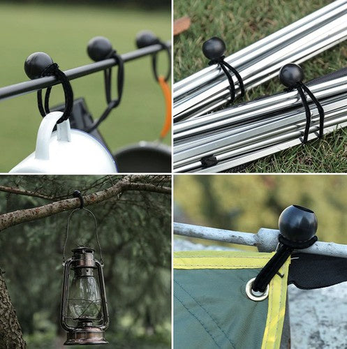 Brezenta gumijas ar bumbiņām komplekts - 10 gab.