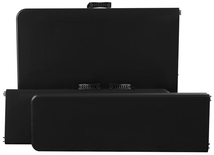 Saliekams dārza galds 180 cm + 2 soliņi - melns