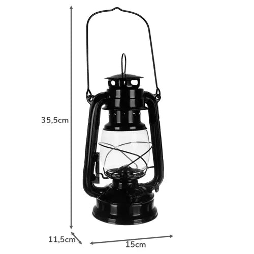 Melna eļļas lampa 24 cm