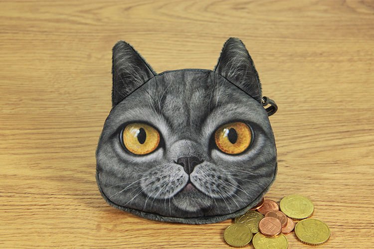 3D Cat monētu maisiņa modelis 4