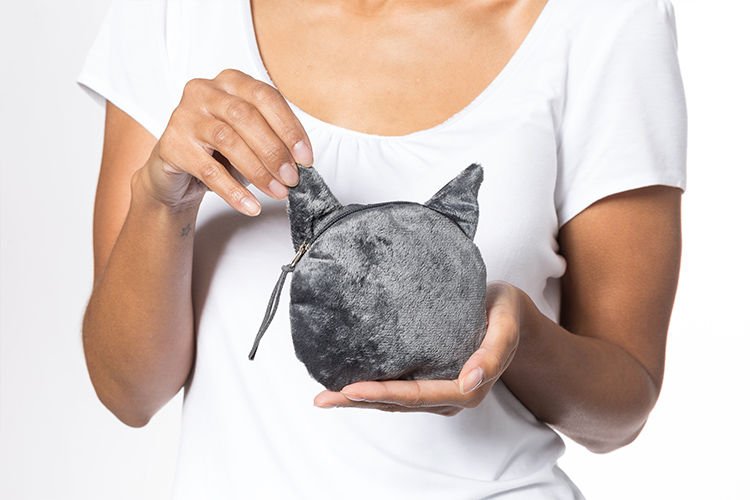 3D Cat monētu maisiņa modelis 4