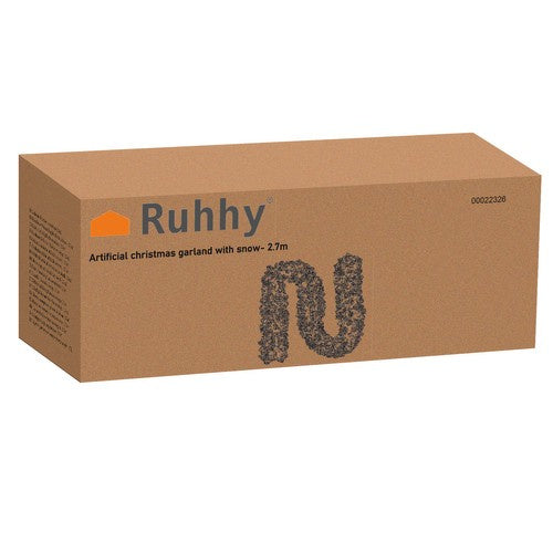 Sniegiem klāta Ziemassvētku eglītes virtene 2,7 m augstumā Ruhhy