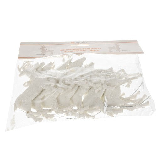 Ziemassvētku eglītes rotājumi - ziemeļbrieži, 9 gab. Ruhhy