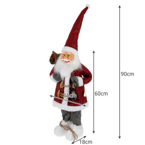 Ziemassvētku vecītis - Ziemassvētku figūriņa 60cm Ruhhy