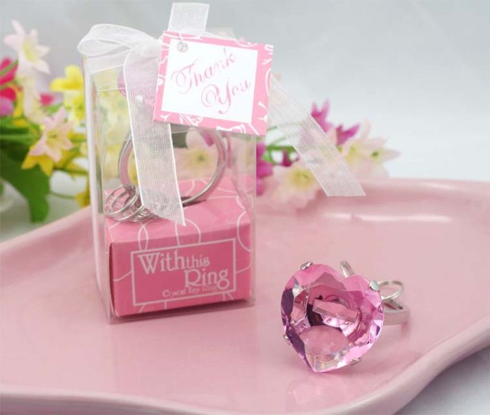 Dimanta atslēgu piekariņš SIRDS - rozā