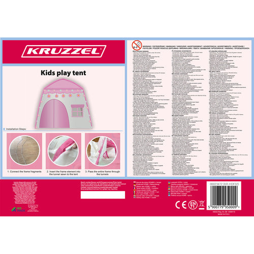 Bērnu telts māja + apgaismojums