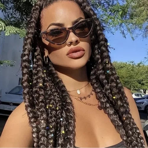 Sintētiskās matu bizes brūnas Soulima