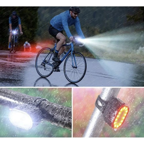 Velosipēda lampa + aizmugurējais lukturis Trizand