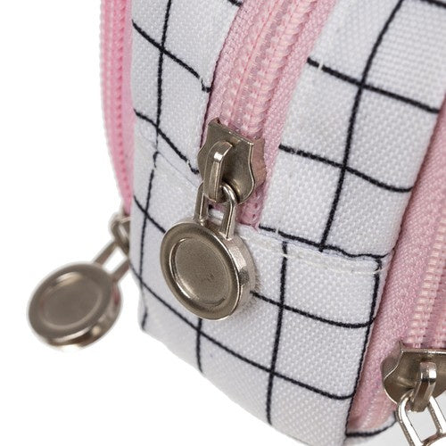 Trīskārši salokāms zīmuļu maciņš - rūtains Maaleo24514