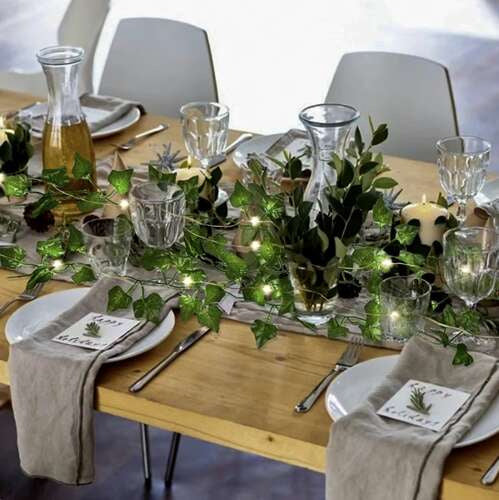 Mākslīgā efeja + LED dārza lampa