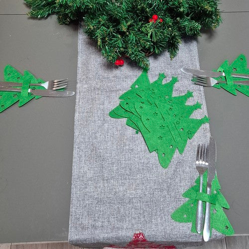 Galda piederumu maciņš - Ziemassvētku eglītes 12 gab. Ruhhy