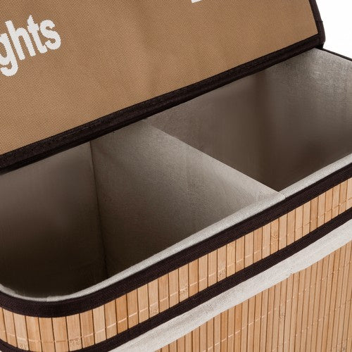 Bambusa veļas grozs - divkameru Ruhhy