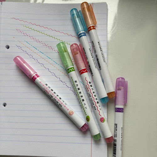 Rakstu pildspalvas - 6 gabalu komplekts Maaleo