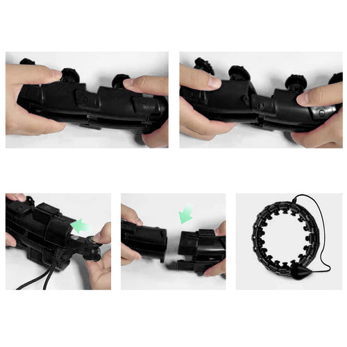 Hula hoop riņķis ar masieri un svaru Trizand