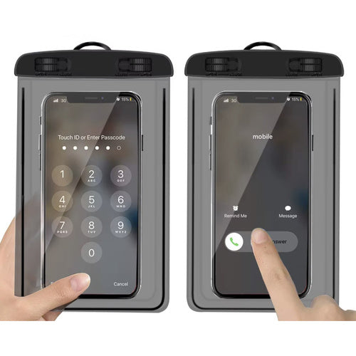 Ūdensizturīgs telefona maciņš - melns